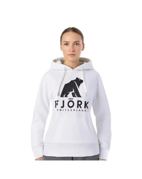 Sweat à capuche en coton Titlis Logo blanc/noir