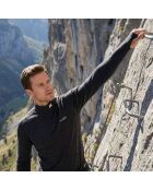 Finn Zip 210 Zinal graues Oberteil aus Wolle, erste Schicht
