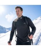 Finn Zip 210 Zinal graues Oberteil aus Wolle, erste Schicht