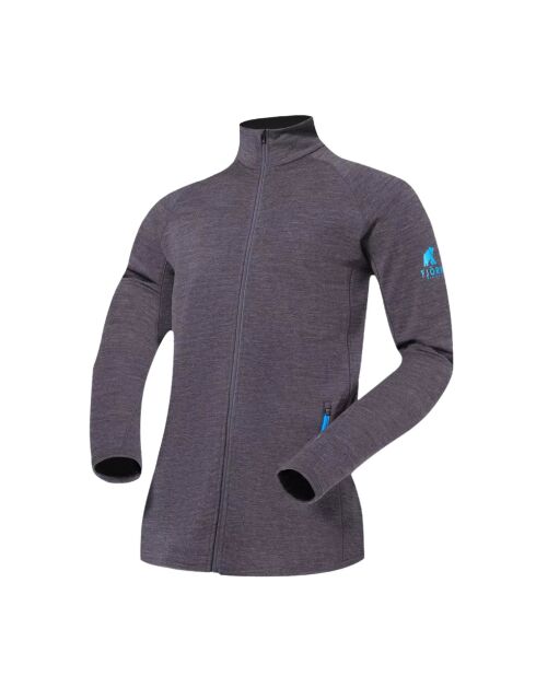 Zinal graue Ultra 300 Wolljacke ohne Kapuze