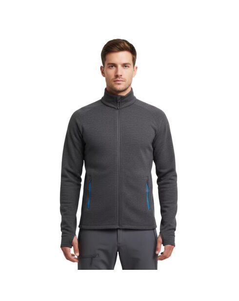 Zinal grijze Ultra 300 wollen jas zonder capuchon