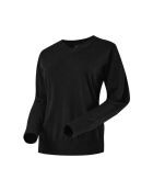 Laax City Schwarzer Wollpullover mit V-Ausschnitt