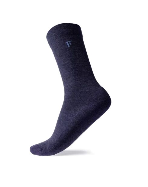Packung mit 3 Paar marineblauen City-Wollsocken