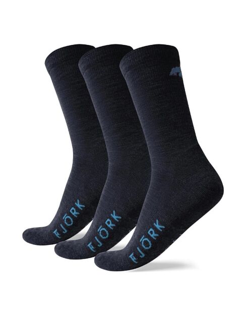 Packung mit 3 Paar Wollsocken Classic Cut grau Zinal S
