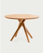 Runder Esstisch aus massivem Teakholz D110 cm 4/6 Pers. Shiraz braun - 110 x 110 x 76 cm