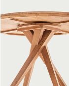 Runder Esstisch aus massivem Teakholz D110 cm 4/6 Pers. Shiraz braun - 110 x 110 x 76 cm