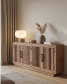Buffet 4 portes en manguier massif Lino - 190 x 45 x 80 cm