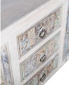 Credenza bianca a 2 ante in legno massello, Viva - 170 x 45 x 90 cm