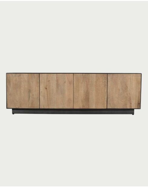 Meuble TV bois de manguier et métal Koda - 180 x 44 x 55 cm