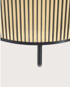 Table d'appoint finition laiton vieilli avec plateau en marbre noir Glory dorée - 50 x 50 x 60 cm