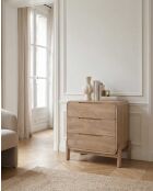Petite commode en bois de manguier massif Kubo naturelle - 70 x 40 x 75 cm