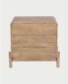 Petite commode en bois de manguier massif Kubo naturelle - 70 x 40 x 75 cm