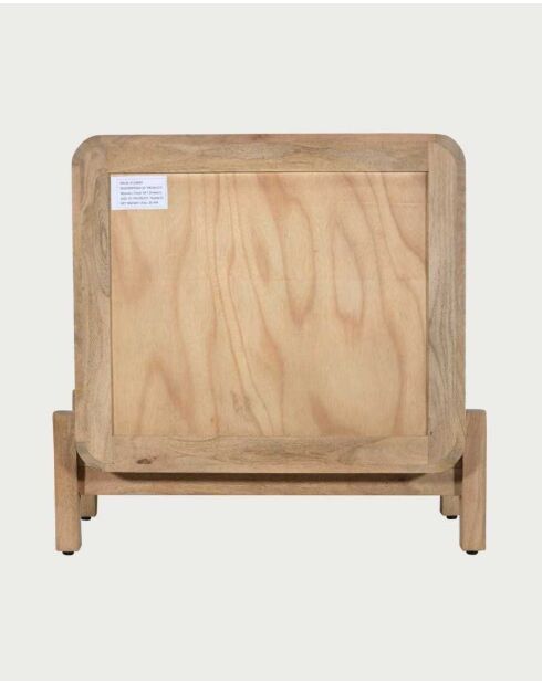 Petite commode en bois de manguier massif Kubo naturelle - 70 x 40 x 75 cm