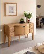 Buffet en teck avec rangement Dikana - 120 x 60 x 80 cm