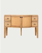 Buffet en teck avec rangement Dikana - 120 x 60 x 80 cm