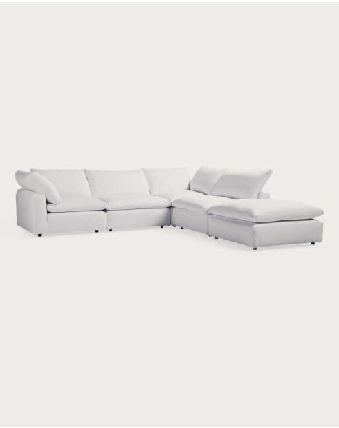 Cloud modulaire hoekbank van wit linnen - 400 x 200 x 82 cm