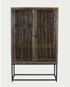 Buffet haut en bois d'acacia massif Kumo - 100 x 40 x 160 cm