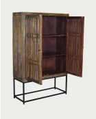 Buffet haut en bois d'acacia massif Kumo - 100 x 40 x 160 cm