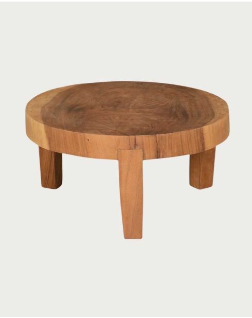 Table basse ronde en teck massif Olia - 70 x 70 x 30 cm
