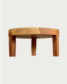 Olia runder Couchtisch aus massivem Teakholz, 70 x 70 x 30 cm