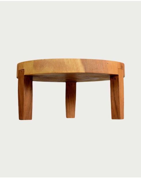 Olia runder Couchtisch aus massivem Teakholz, 70 x 70 x 30 cm
