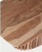 Tibo ovaler Couchtisch aus massivem Akazienholz, 115 x 60 x 45 cm