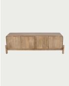 Porta TV Kubo, stile scandinavo, in legno massello di mango, 160 x 40 x 55 cm