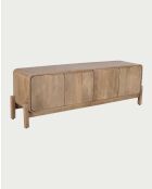 Porta TV Kubo, stile scandinavo, in legno massello di mango, 160 x 40 x 55 cm