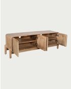 Porta TV Kubo, stile scandinavo, in legno massello di mango, 160 x 40 x 55 cm