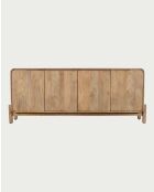 Kubo naturel dressoir van massief mangohout met 4 deuren - 180 x 40 x 75 cm