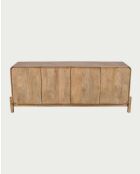 Kubo naturel dressoir van massief mangohout met 4 deuren - 180 x 40 x 75 cm