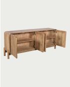 Kubo naturel dressoir van massief mangohout met 4 deuren - 180 x 40 x 75 cm