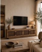 Lino tv-meubel van massief mangohout met 4 deuren - 180 x 45 x 53 cm