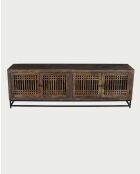 Meuble TV en bois d'acacia massif Kumo - 200 x 45 x 65 cm