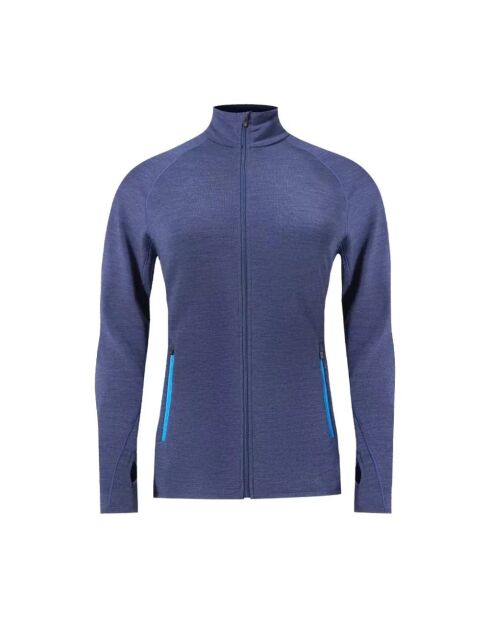 Saint-Moritz blauwe Ultra 300 wollen jas zonder capuchon