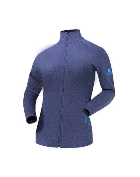Saint-Moritz blauwe Ultra 300 wollen jas zonder capuchon