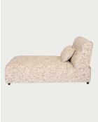 Méridienne 1 place en tissu beige Élise - 96 x 148 x 75 cm