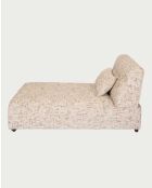 Méridienne 1 place en tissu beige Élise - 96 x 148 x 75 cm
