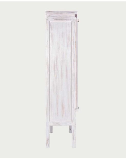 Shanghai Mindi massief houten wit gepatineerde kast - 100 x 45 x 180 cm