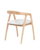 Esszimmerstuhl aus lackiertem Eschenholz mit gepolstertem Sitz aus Yori-Stoff — 56,5 x 60 x 73 cm