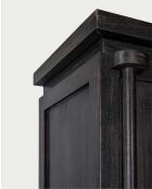 Mueble de boda Shanghai Mindi de madera maciza negra patinada, 100 x 45 x 180 cm