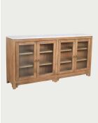 Buffet 4 portes en bois de manguier Noé - 180 x 40 x 90 cm