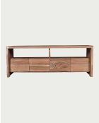Porta TV Ella in legno di acacia - 140 x 45 x 50 cm