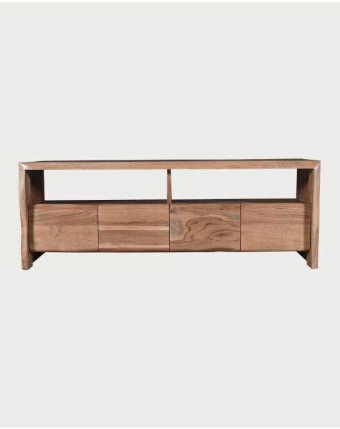 Meuble TV en bois d'acacia Ella - 140 x 45 x 50 cm