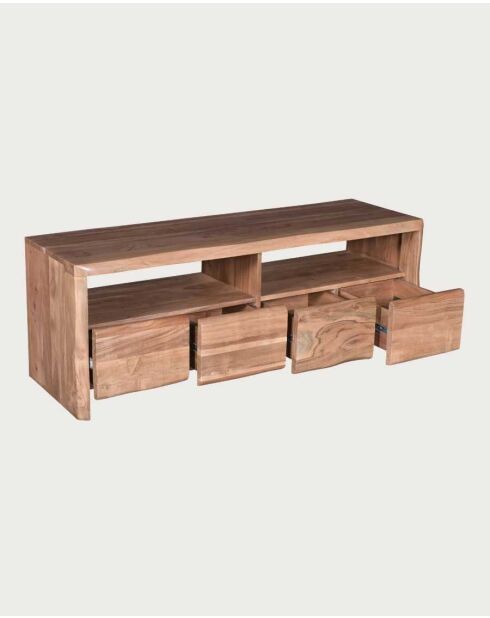 Porta TV Ella in legno di acacia - 140 x 45 x 50 cm