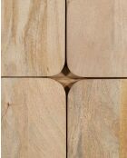 Piccolo armadio naturale Elio a 4 ante in legno massello di mango - 100 x 40 x 137 cm