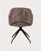 Lot de 2 chaises en tissu gris et pieds métal Elba - 43 x 43 x 83 cm