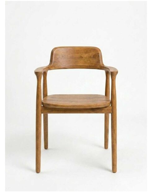 Chaise en teck massif Kendi naturelle - 59 x 49 x 78 cm