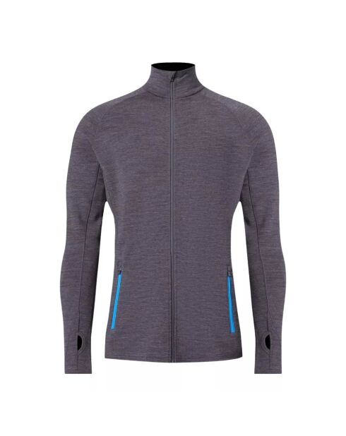 Zinal grijze Ultra 300 wollen jas zonder capuchon