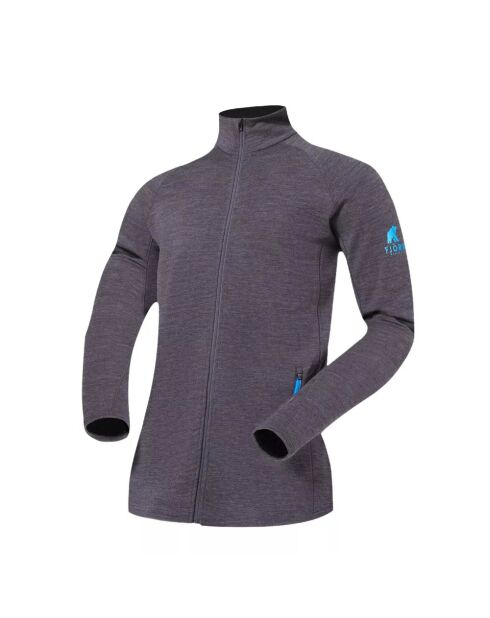 Zinal grijze Ultra 300 wollen jas zonder capuchon